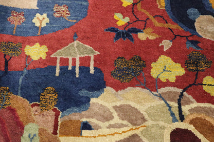 2 x 4 Antique Chinese Art Deco Style Rug 76964
