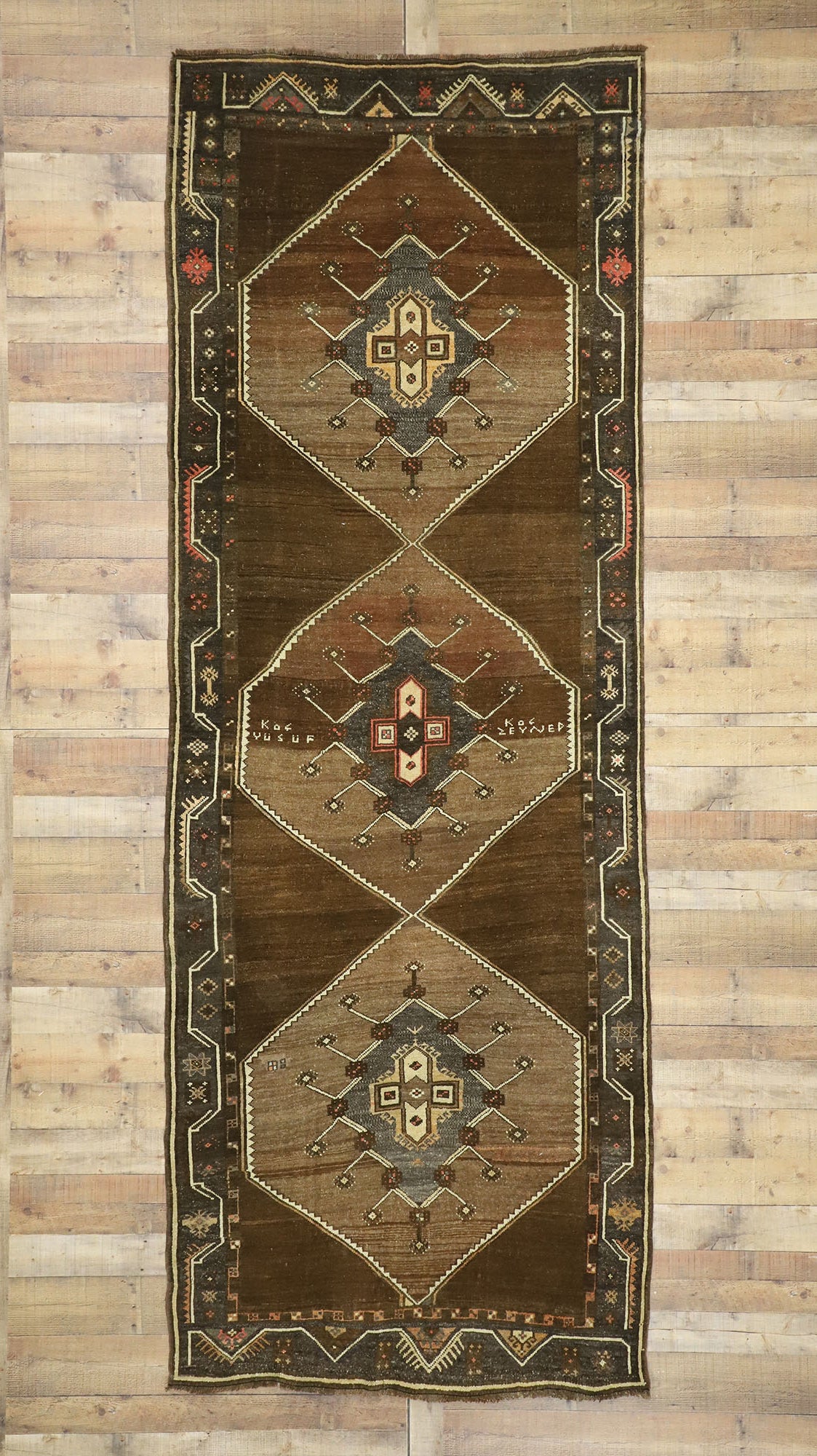 5 x 12 Vintage Turkish Oushak Rug 76968
