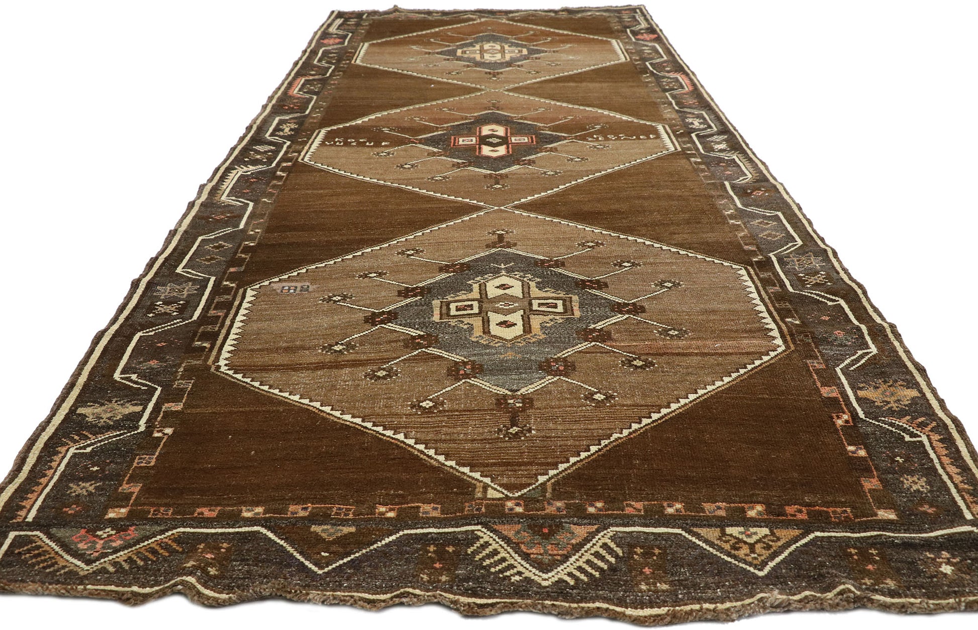 5 x 12 Vintage Turkish Oushak Rug 76968