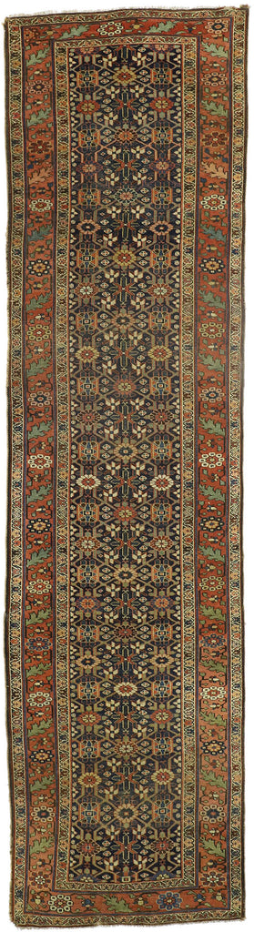4 x 14 Antique Persian Bijar Runner 76969