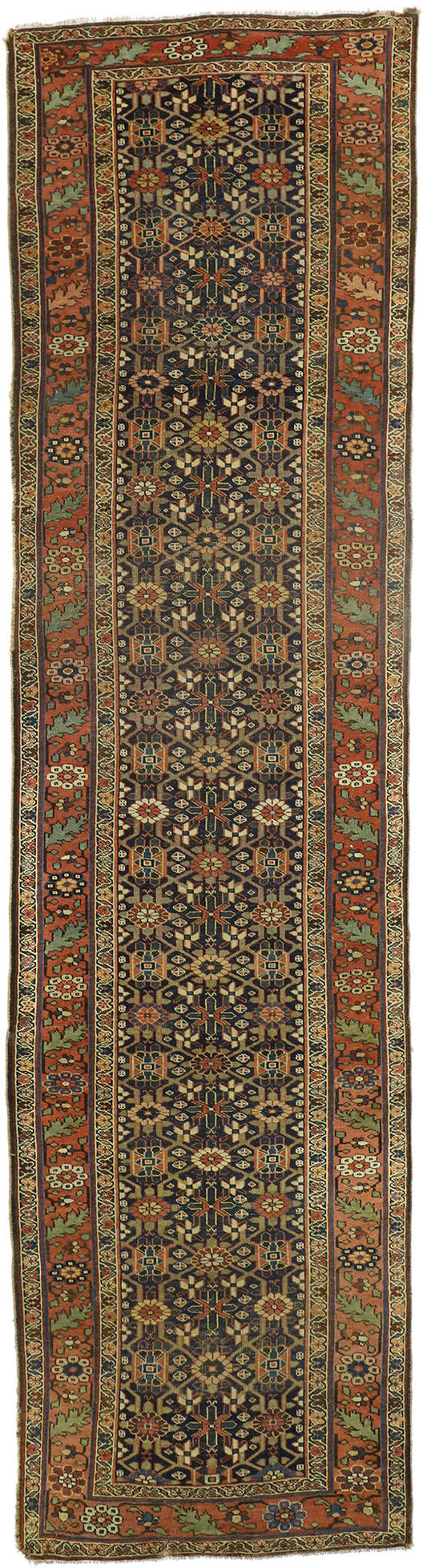 4 x 14 Antique Persian Bijar Runner 76969