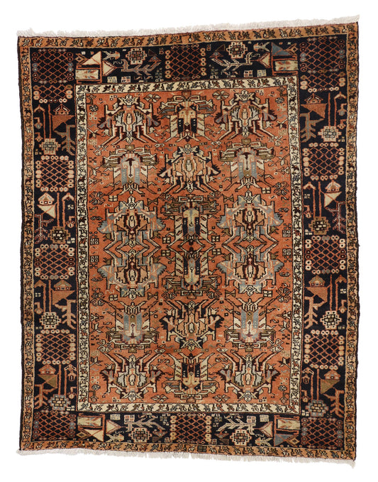 5 x 7 Antique Persian Heriz Rug 76974