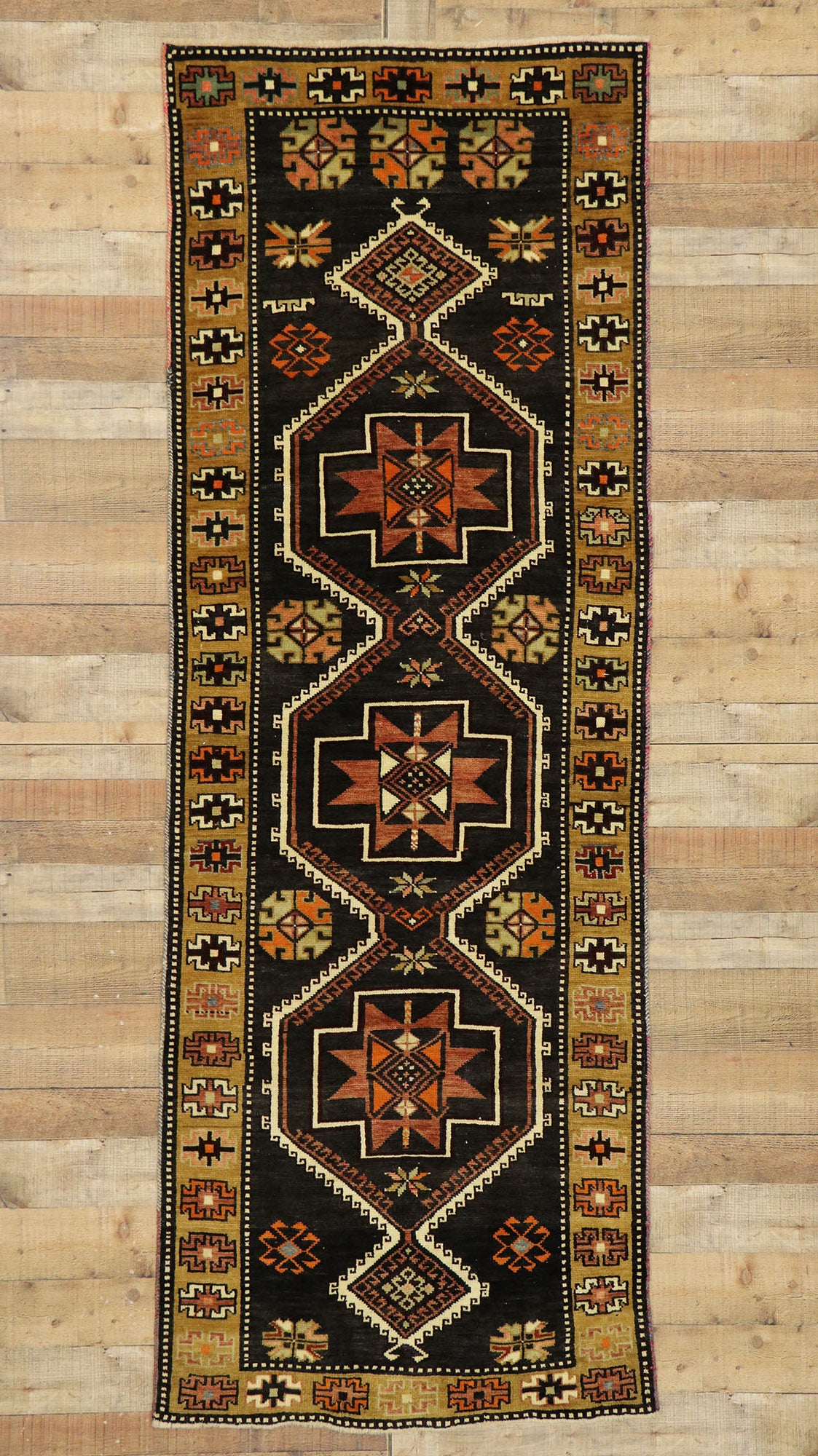 3 x 8 Antique Turkish Oushak Runner 76979