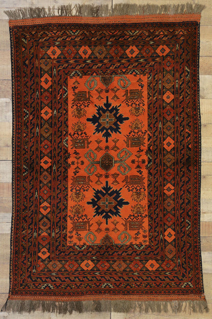 3 x 5 Vintage Afghan Rug 76990
