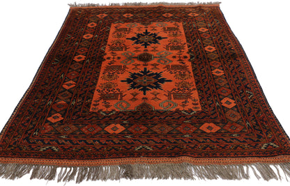 3 x 5 Vintage Afghan Rug 76990