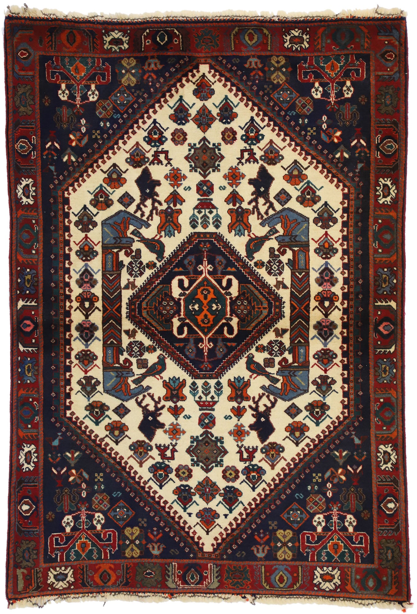 3 x 5 Vintage Persian Shiraz Rug 76992