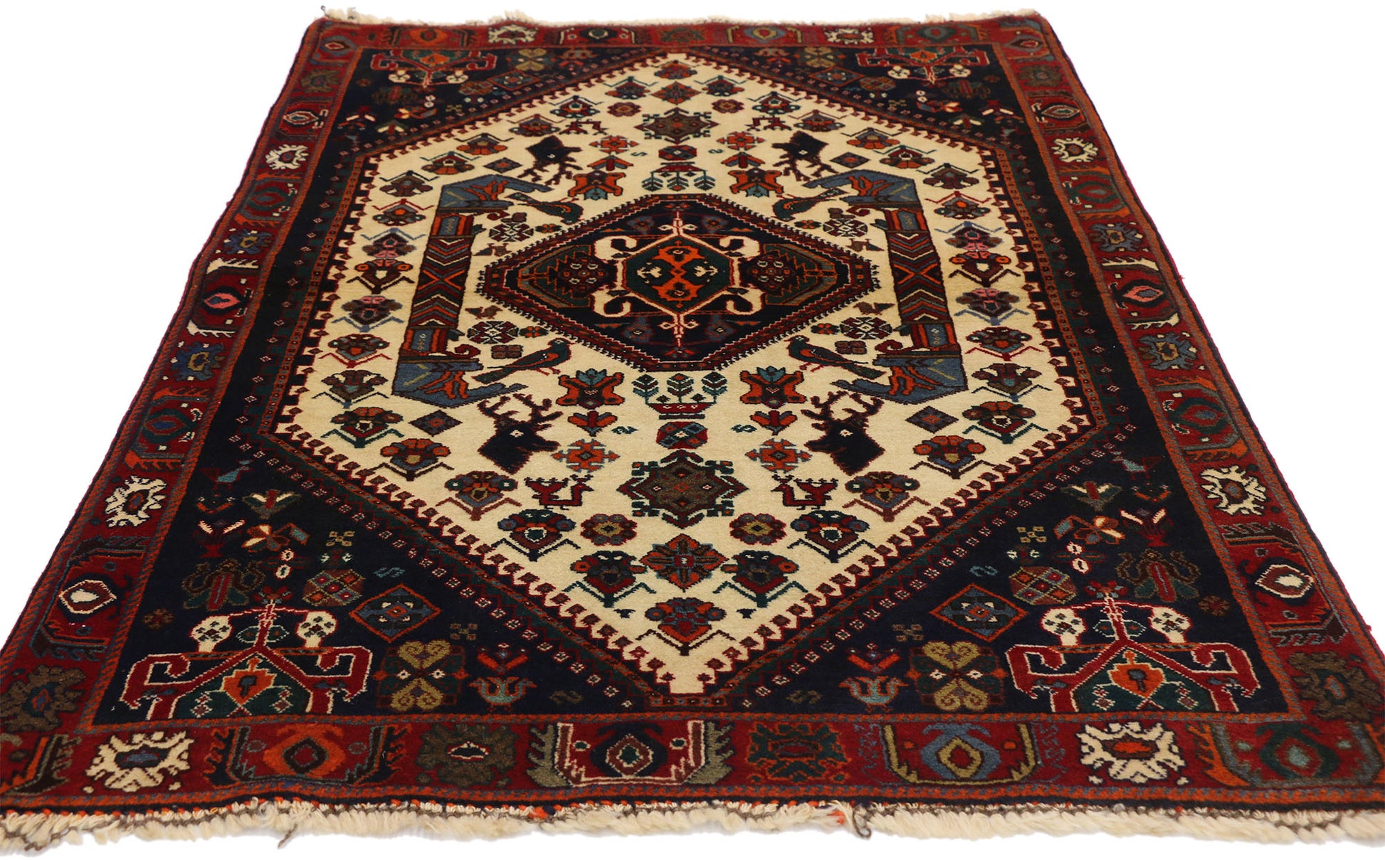 3 x 5 Vintage Persian Shiraz Rug 76992
