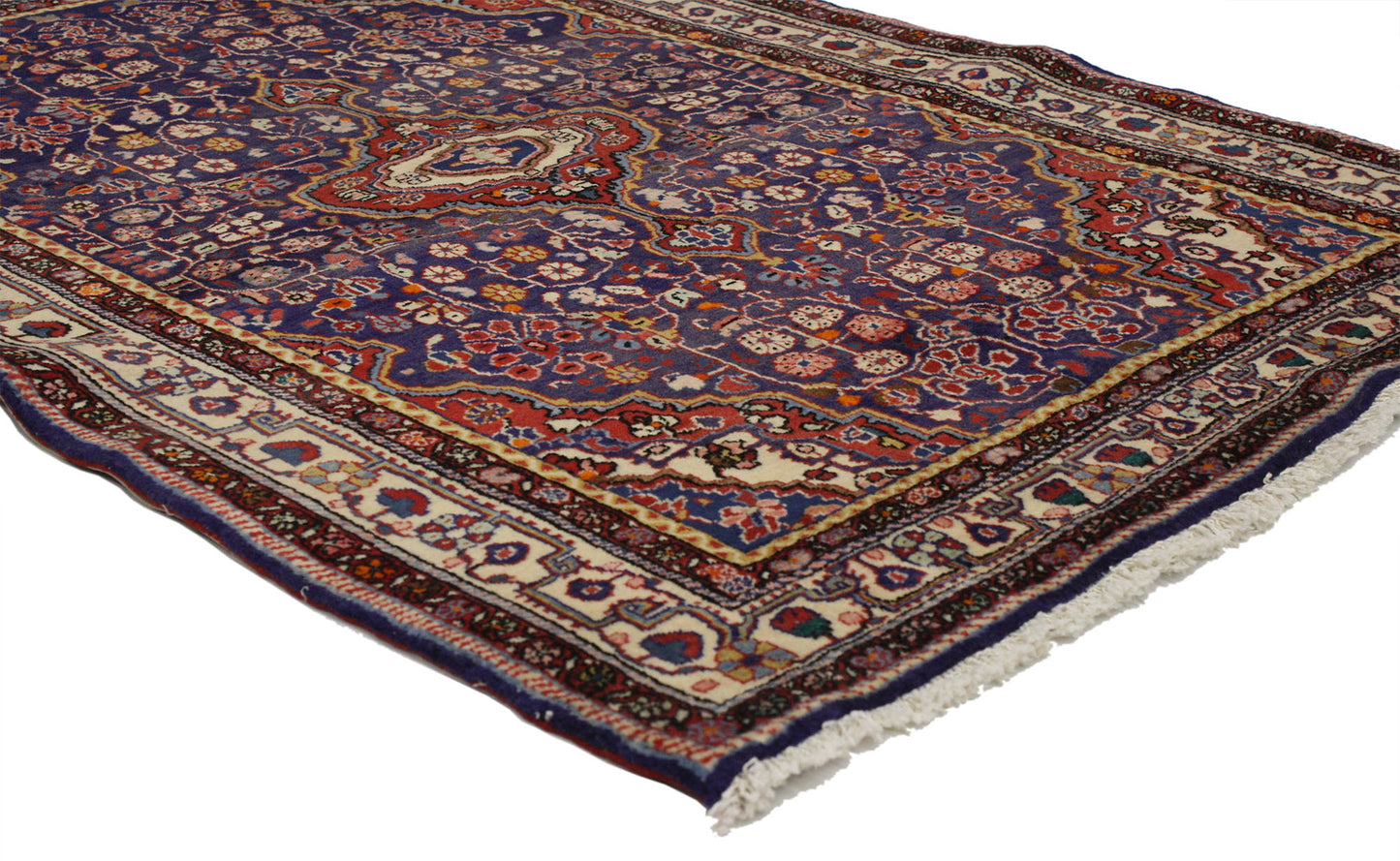 4 x 5 Vintage Persian Sarouk Rug 76993