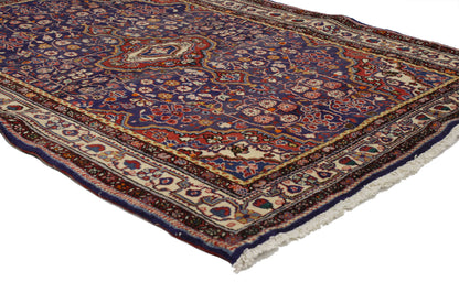 4 x 5 Vintage Persian Sarouk Rug 76993