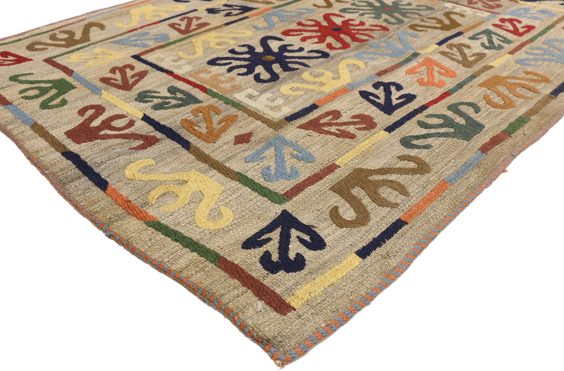 4 x 6 Vintage Russian Kilim Rug 76994