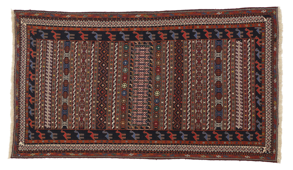 4 x 7 Vintage Persian Soumak Rug 76999