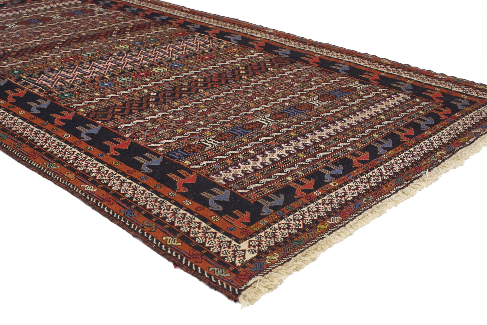 4 x 7 Vintage Persian Soumak Rug 76999