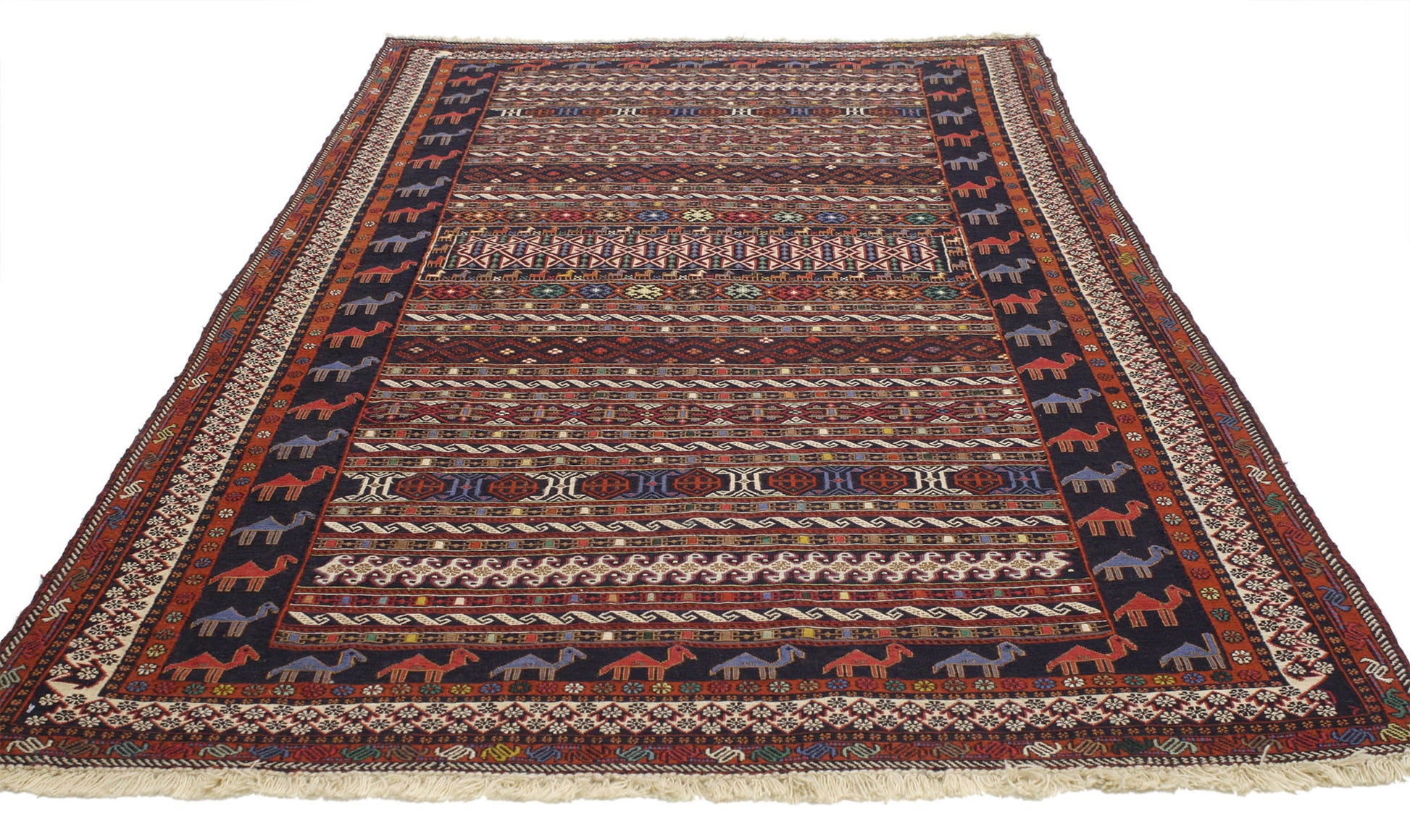 4 x 7 Vintage Persian Soumak Rug 76999