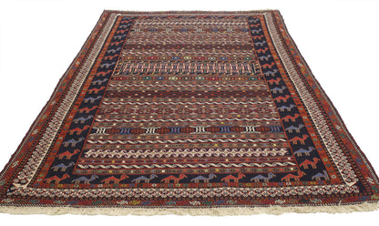4 x 7 Vintage Persian Soumak Rug 76999