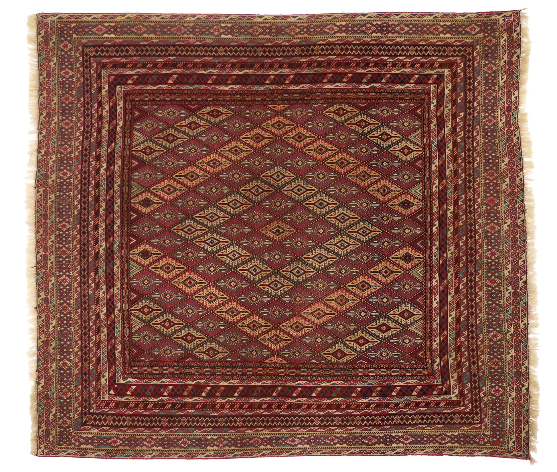 6 x 6 Vintage Afghan Rug 77004