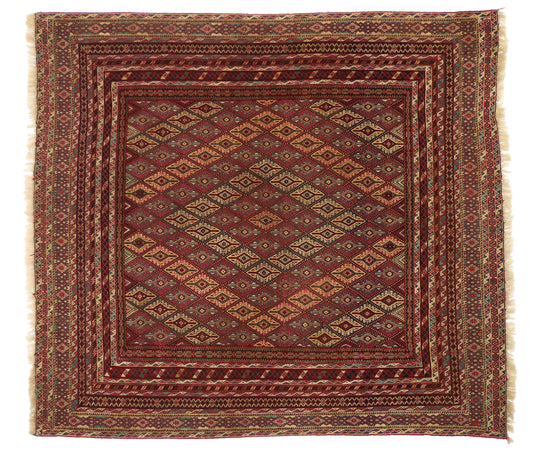 6 x 6 Vintage Afghan Rug 77004