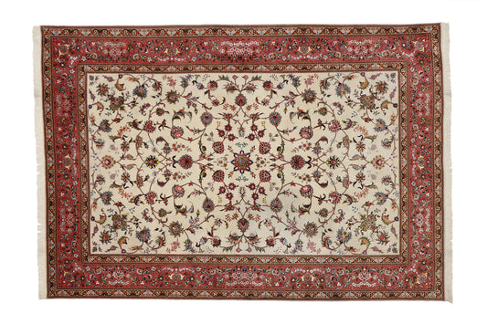 7 x 10 Vintage Tabriz Rug 77010