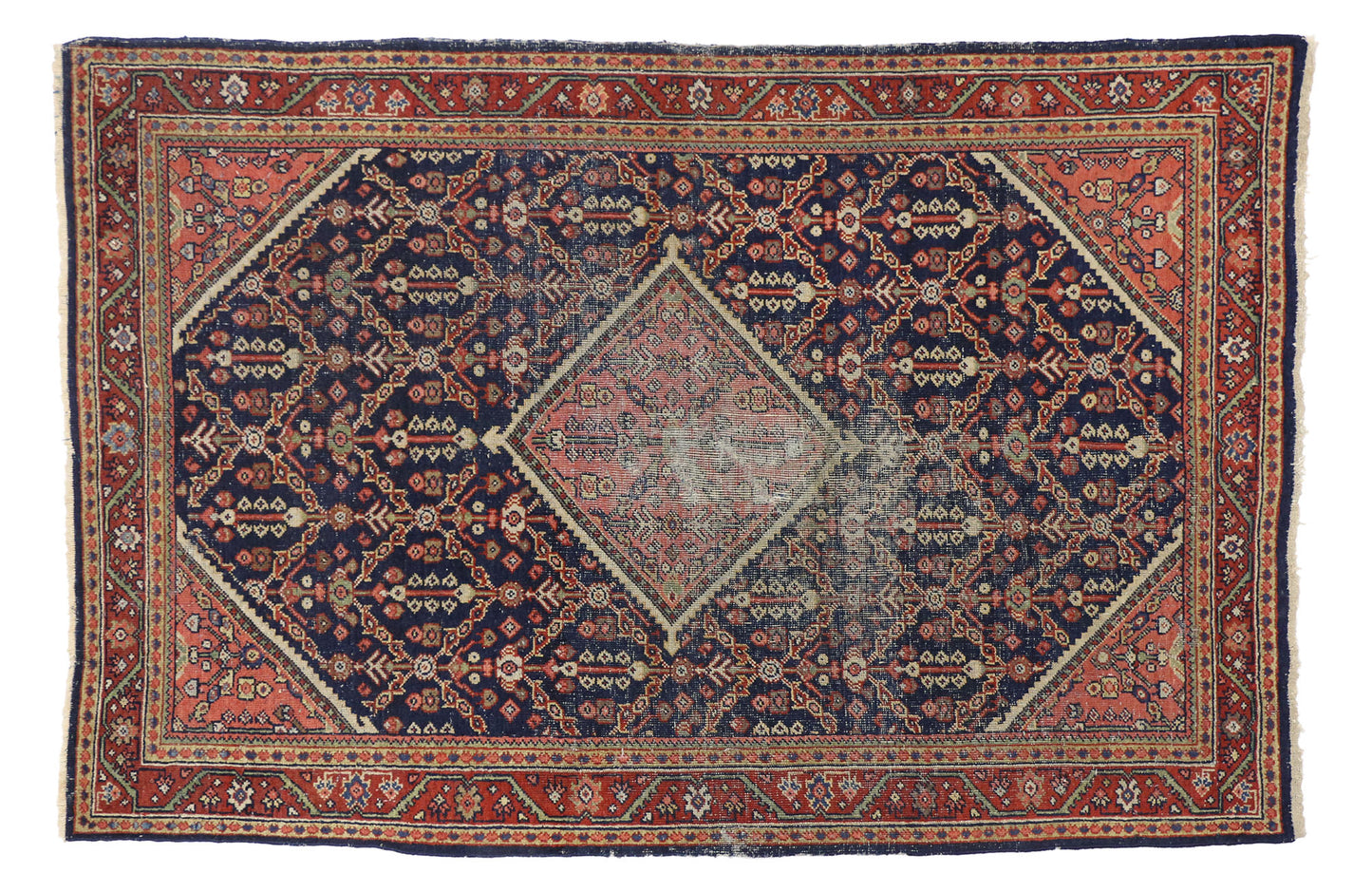 4 x 6 Antique Persian Mahal Rug 77011