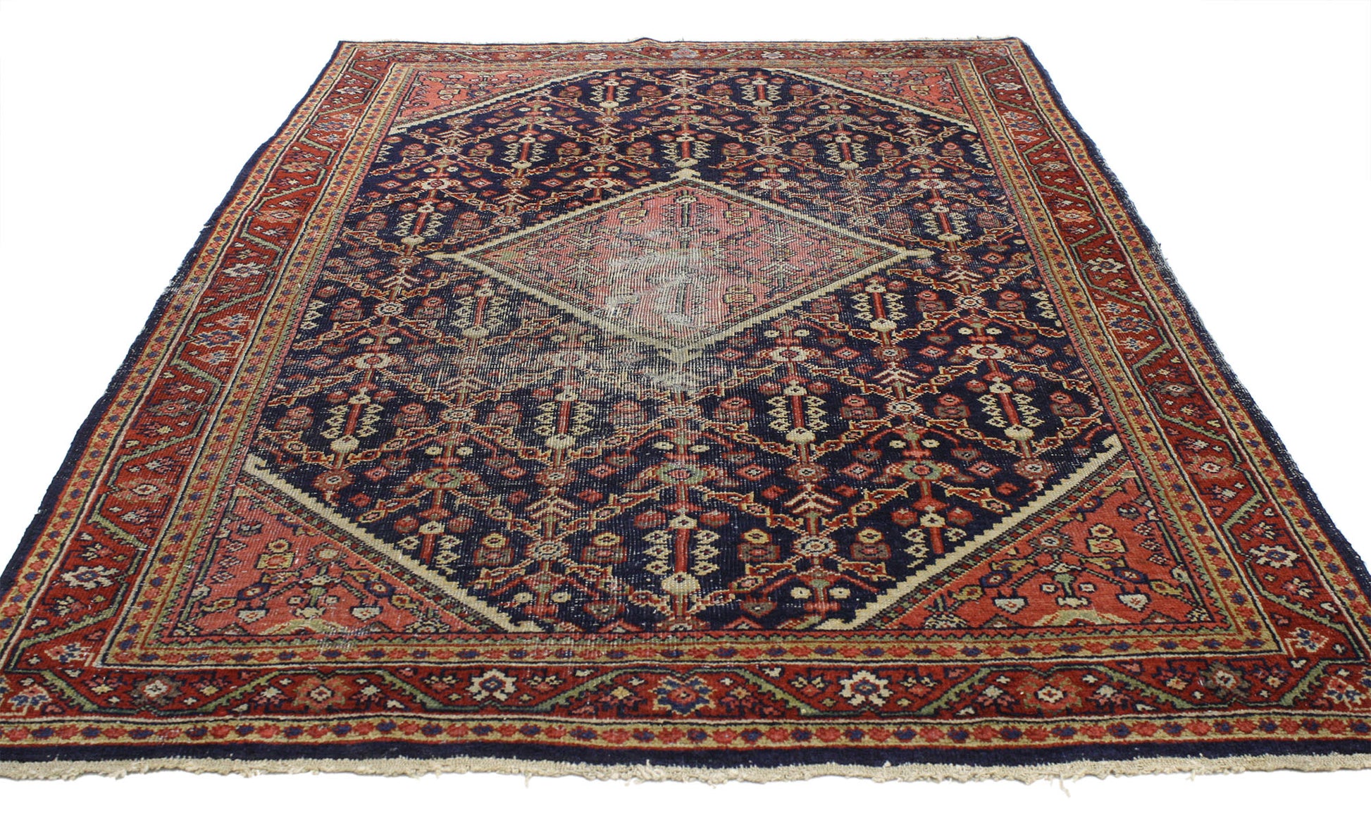 4 x 6 Antique Persian Mahal Rug 77011