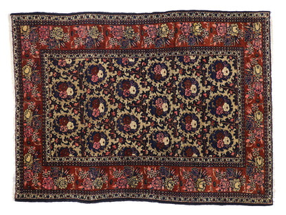5 x 7 Antique Persian Bijar Rug 77012