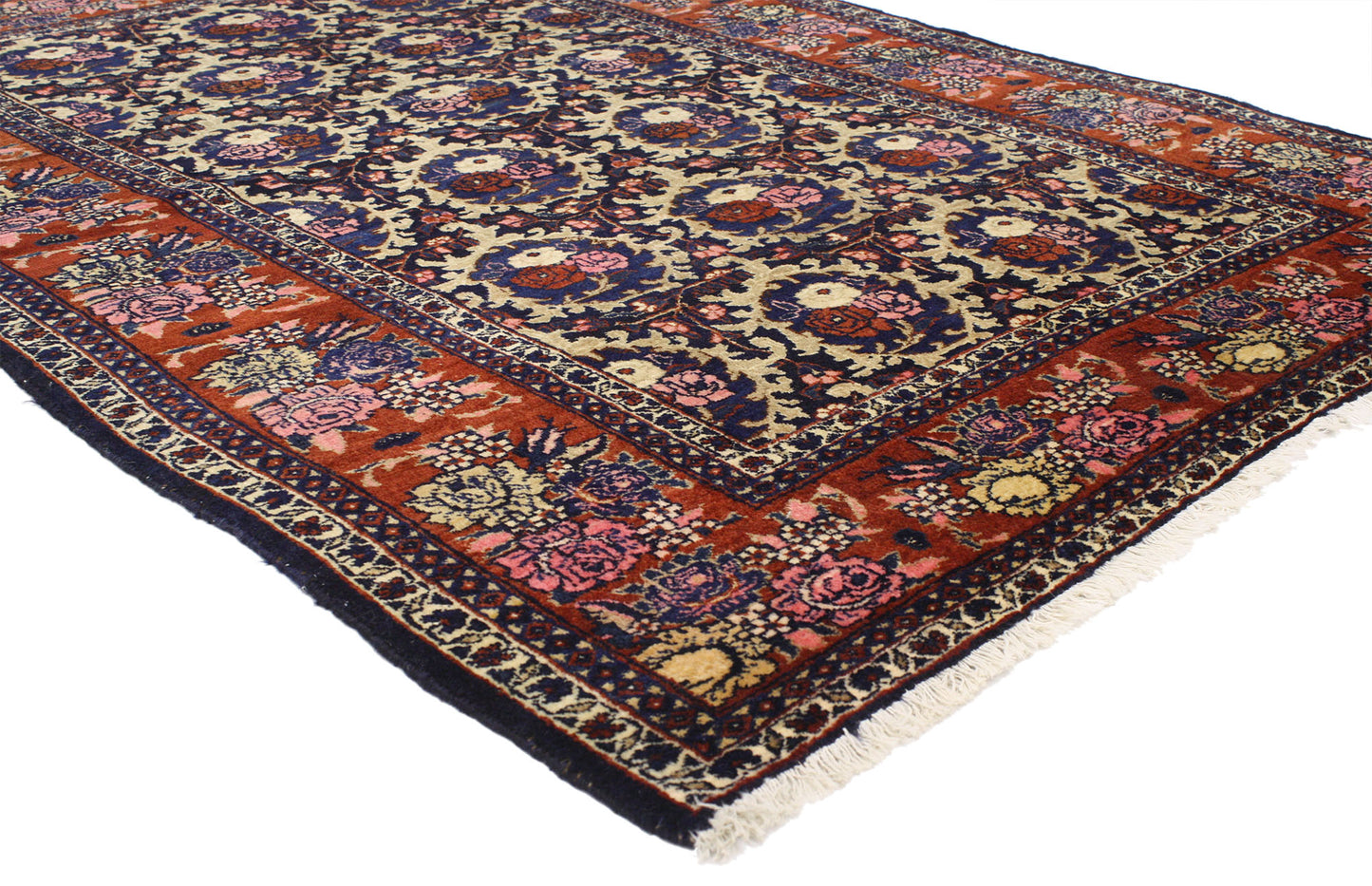 5 x 7 Antique Persian Bijar Rug 77012