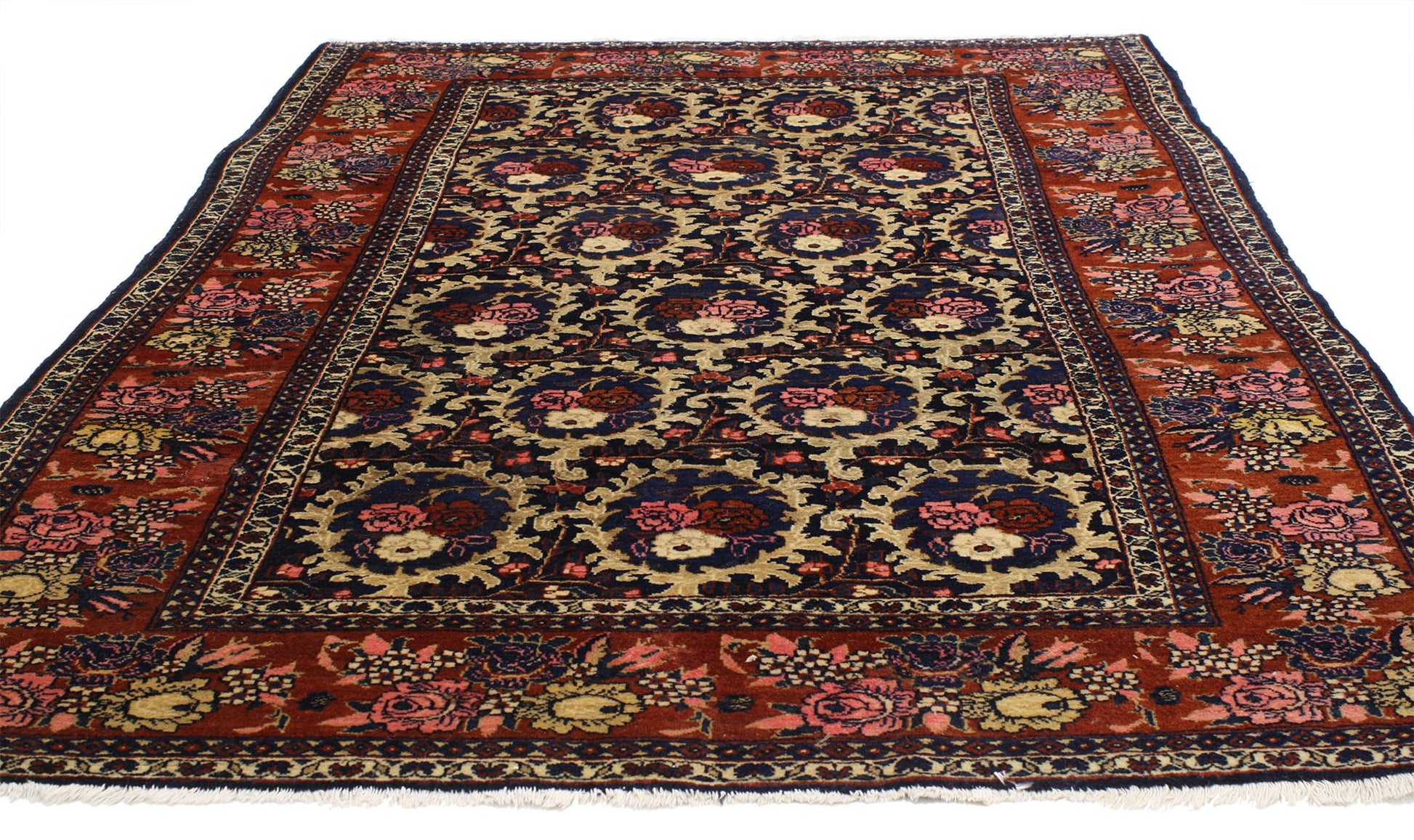 5 x 7 Antique Persian Bijar Rug 77012
