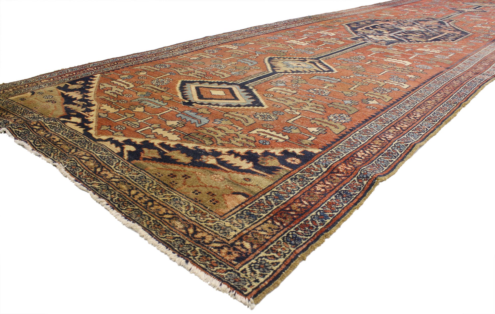 6 x 20 Antique Serapi Rug 77020