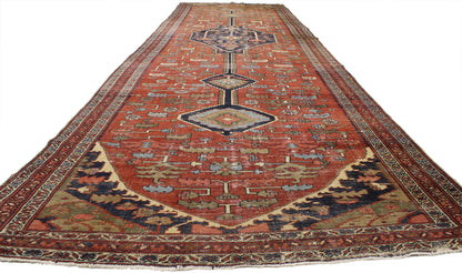 6 x 20 Antique Serapi Rug 77020