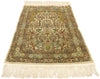 3 x 3 Vintage Turkish Silk Hereke Prayer Rug 77026
