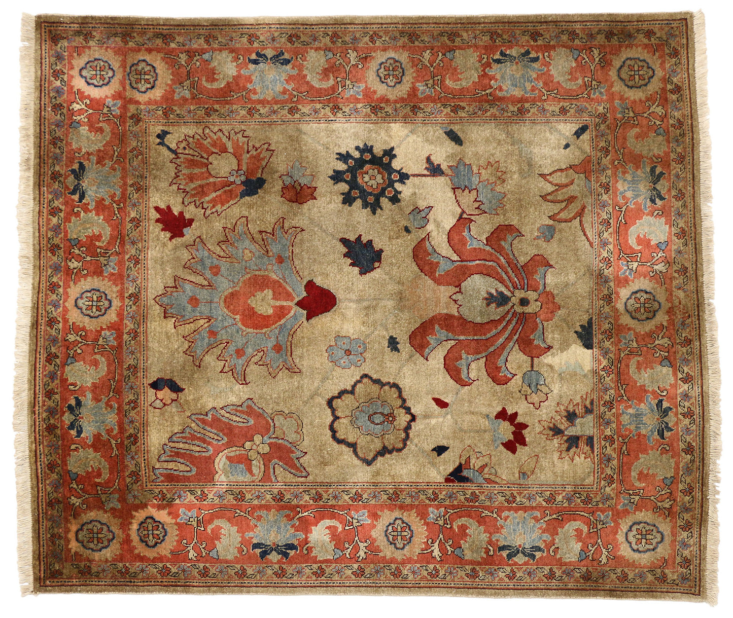 7 x 8 Vintage Mahal Rug 77028