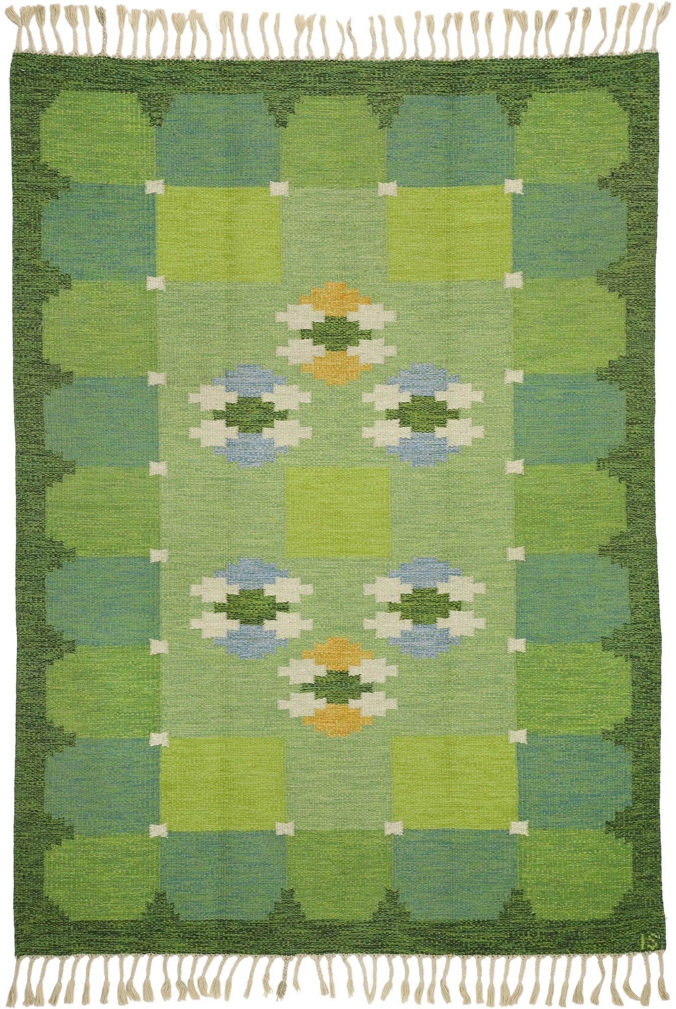 6 x 8 Vintage Swedish Kilim Rug 77031