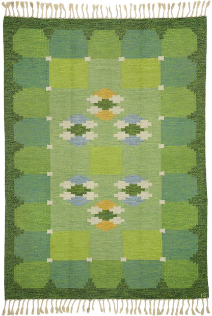 6 x 8 Vintage Swedish Kilim Rug 77031