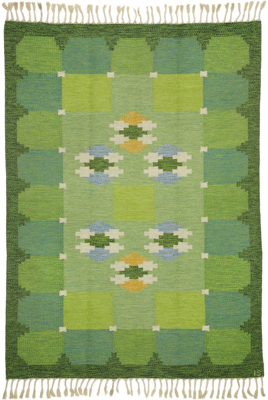 6 x 8 Vintage Swedish Kilim Rug 77031