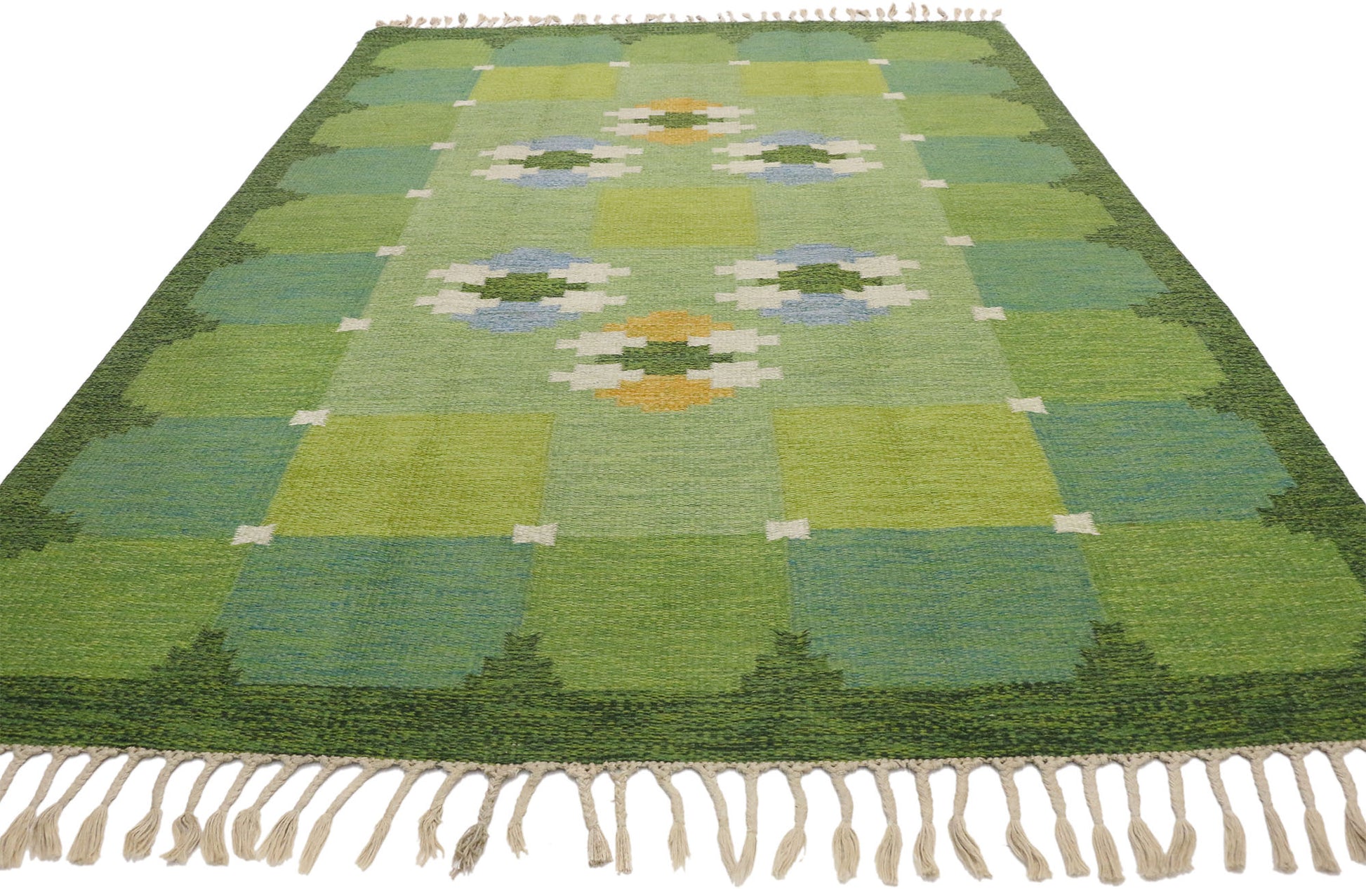 6 x 8 Vintage Swedish Kilim Rug 77031
