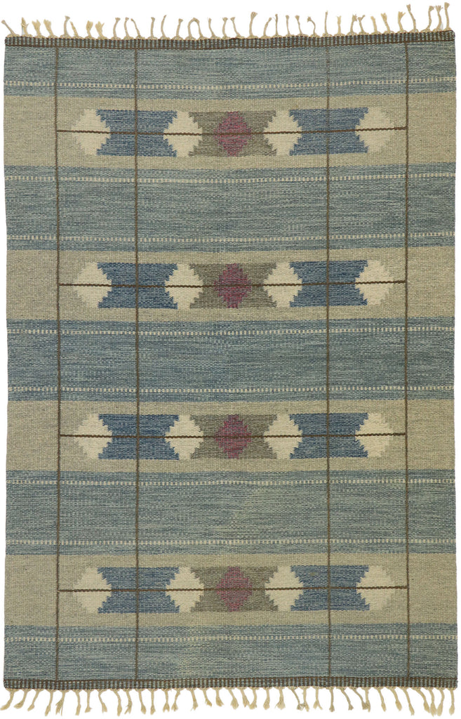5 x 7 Vintage Swedish Kilim Rug 77032