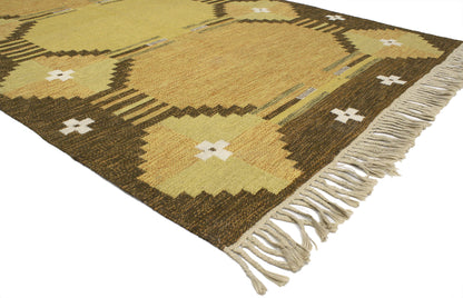 5 x 8 Ingegerd Silow Vintage Swedish Rollakan Rug 77034