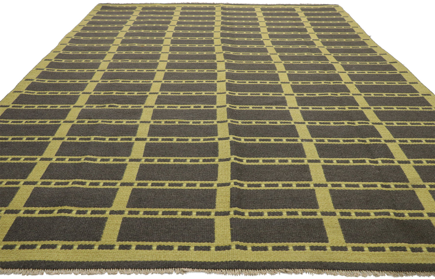 7 x 10 Vintage Swedish Kilim Rug 77039