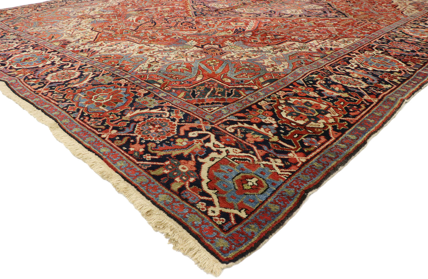 10 x 13 Antique Persian Heriz Rug 77040
