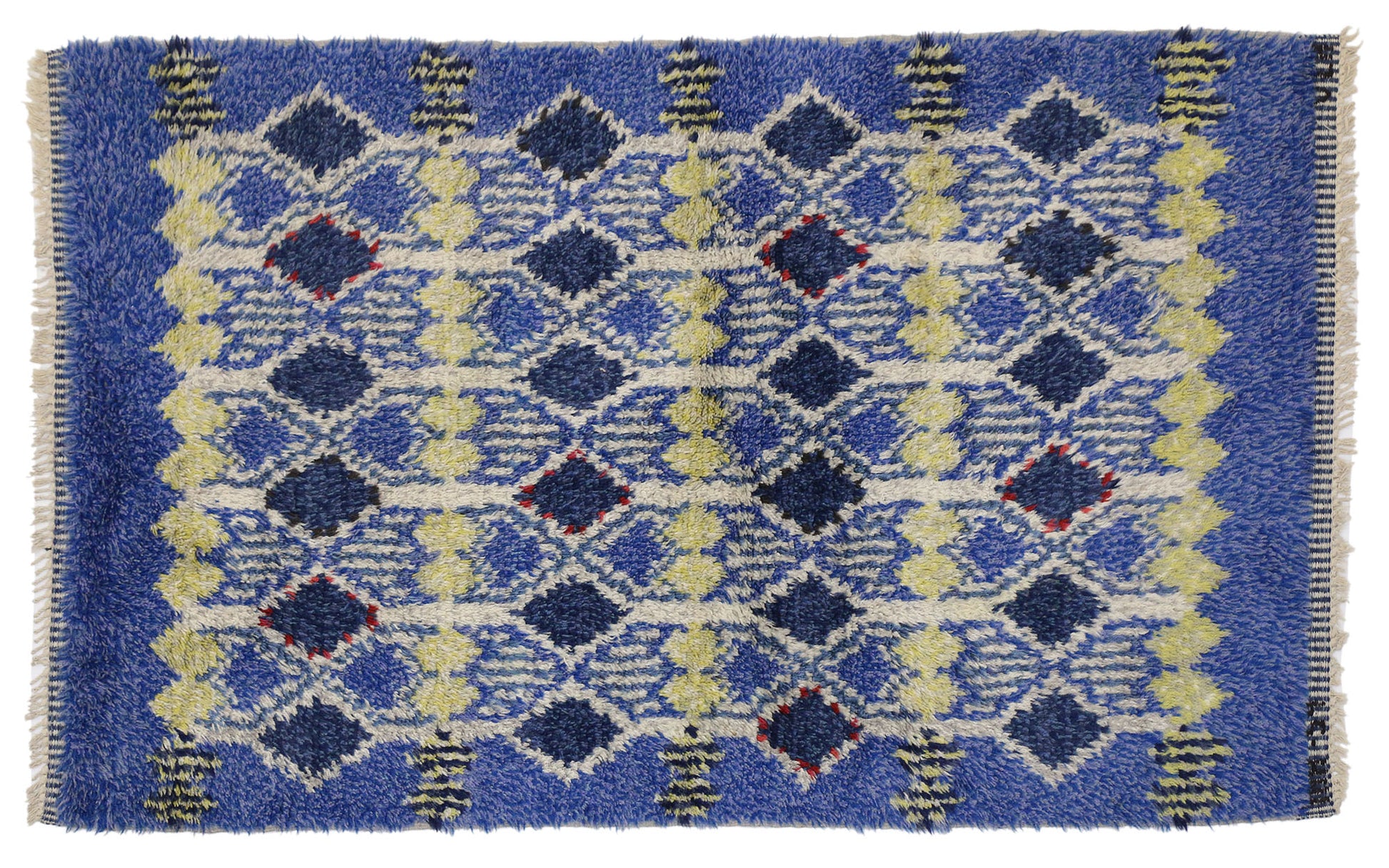 3 x 5 Vintage Swedish Rya Rug 77041