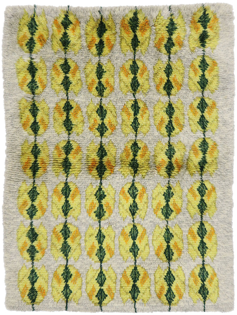 5 x 6 Vintage Swedish Rya Rug 77042