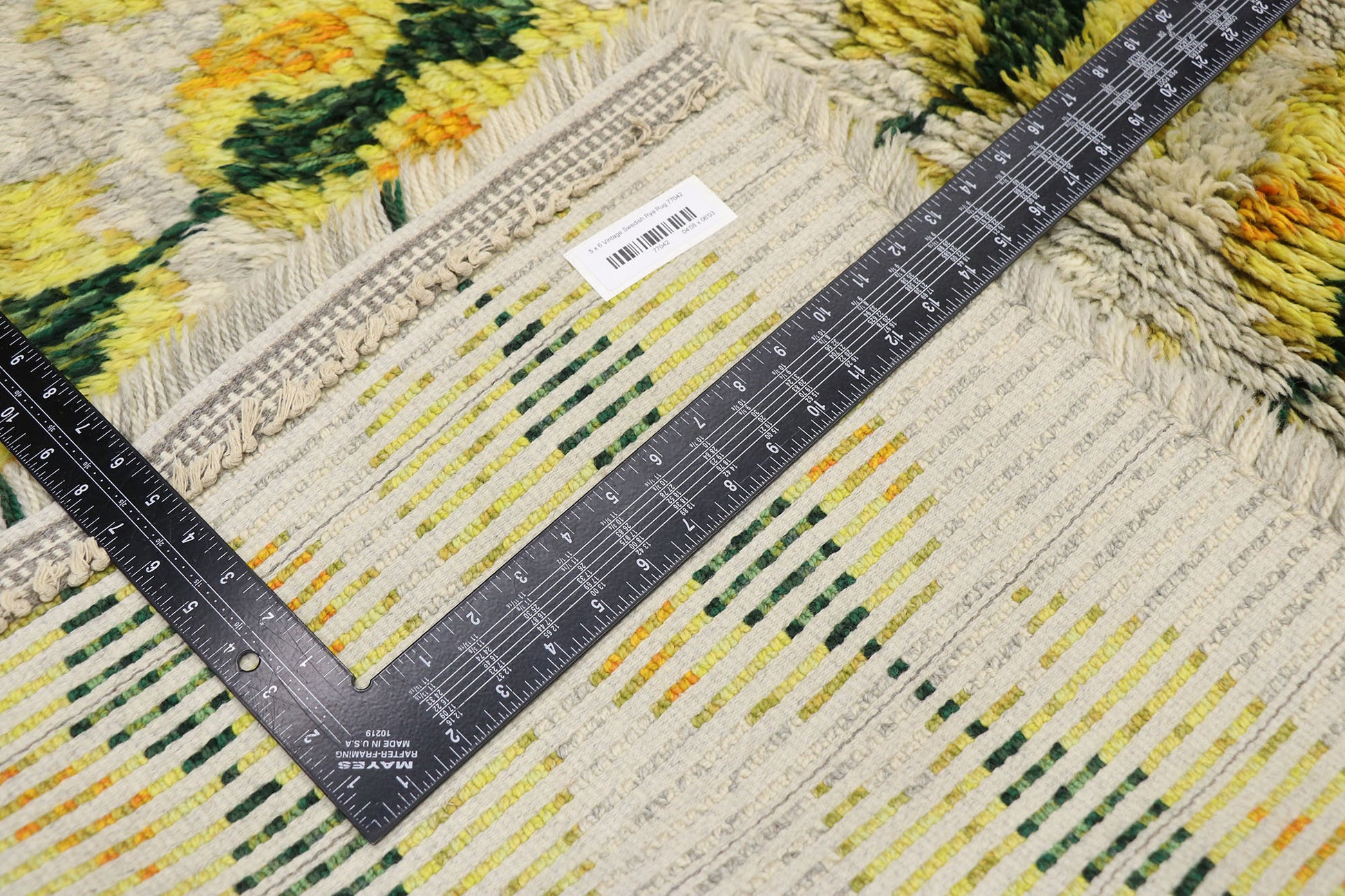 5 x 6 Vintage Swedish Rya Rug 77042