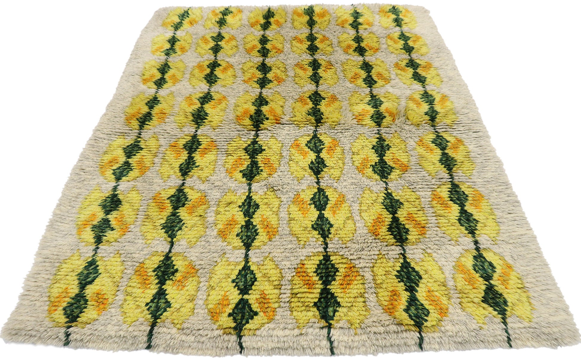 5 x 6 Vintage Swedish Rya Rug 77042