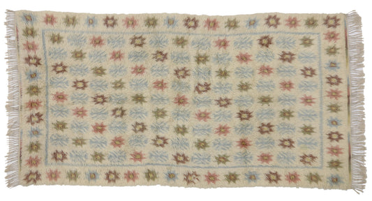 4 x 8 Vintage Swedish Rya Rug 77045