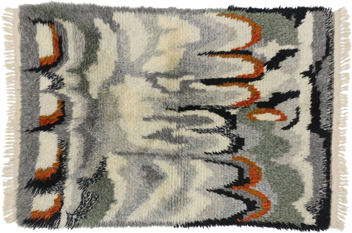 3 x 5 Vintage Swedish Rya Rug 77046