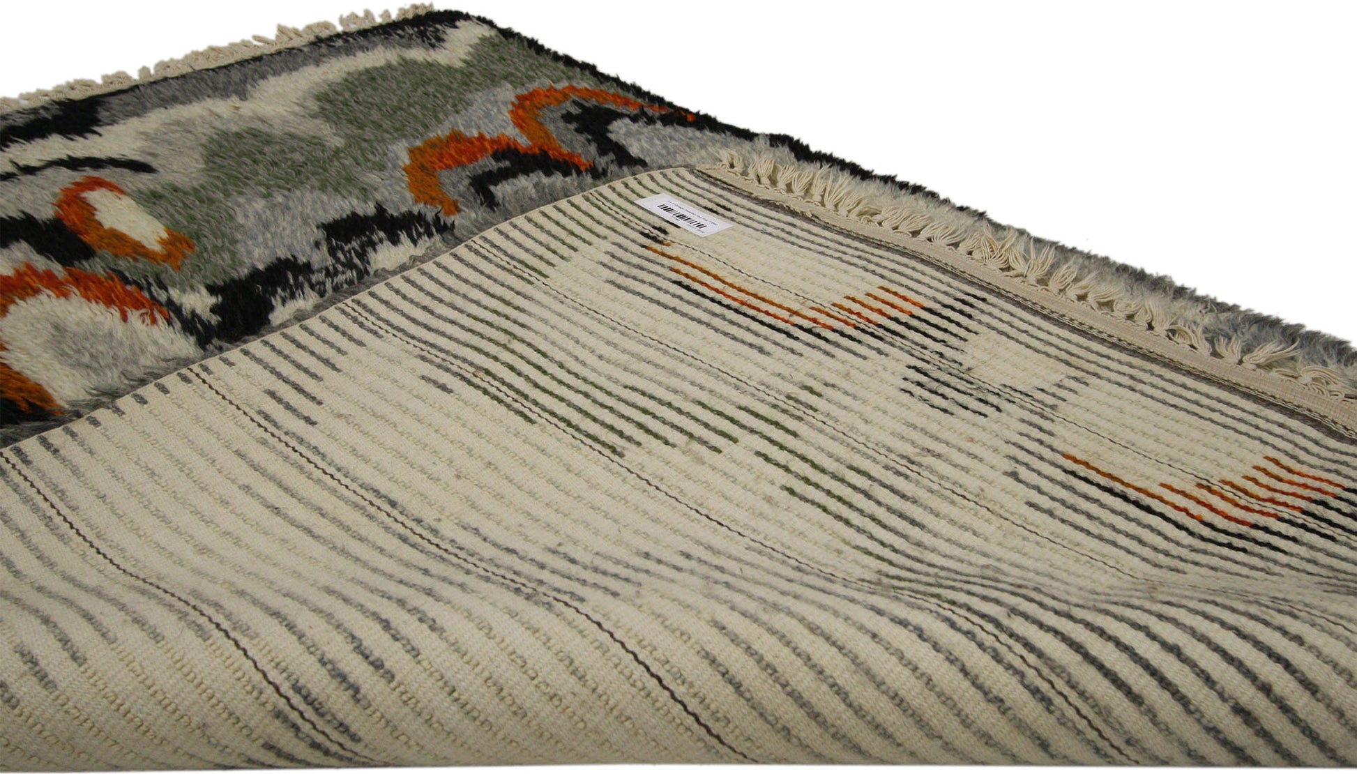 3 x 5 Vintage Swedish Rya Rug 77046