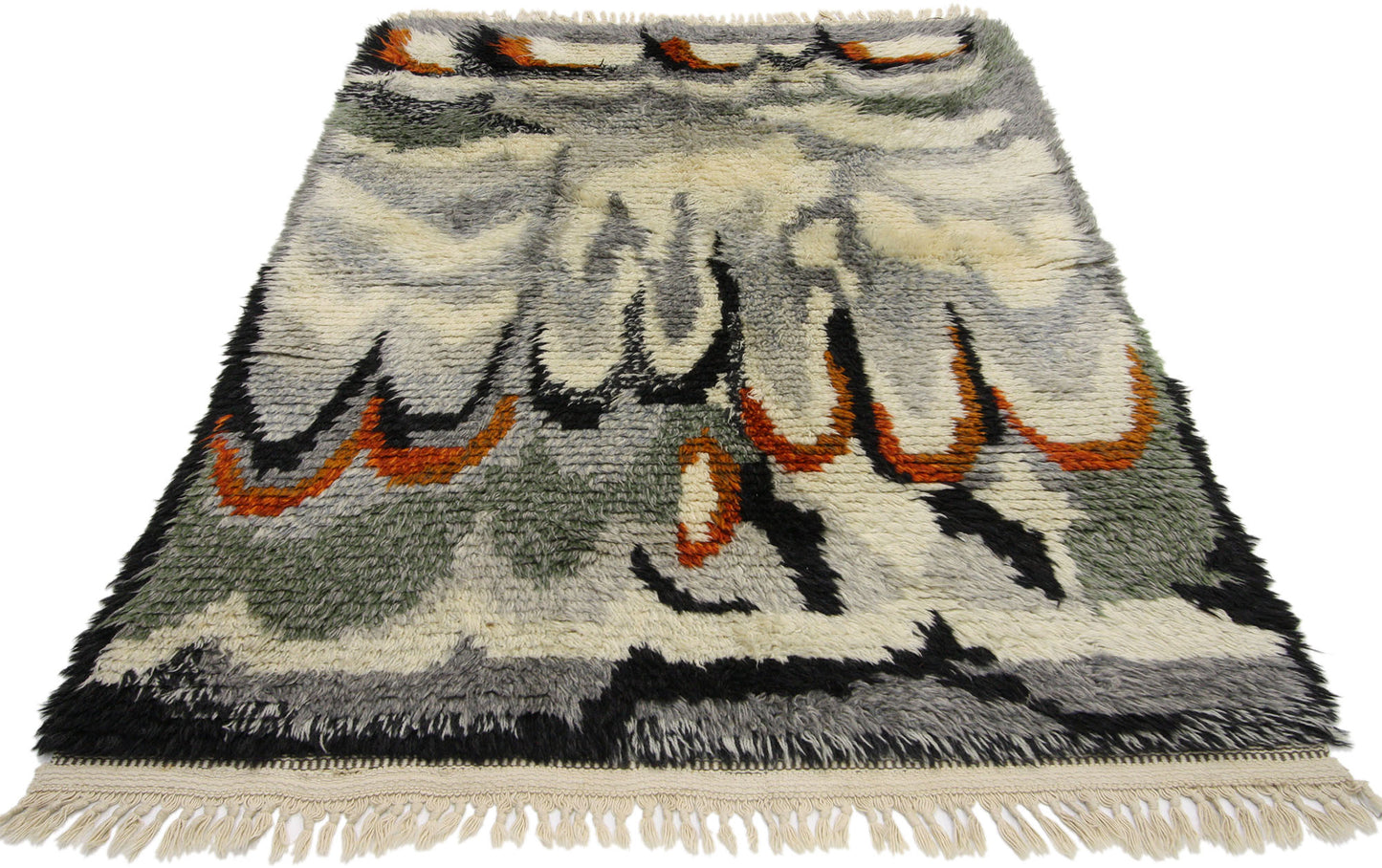 3 x 5 Vintage Swedish Rya Rug 77046