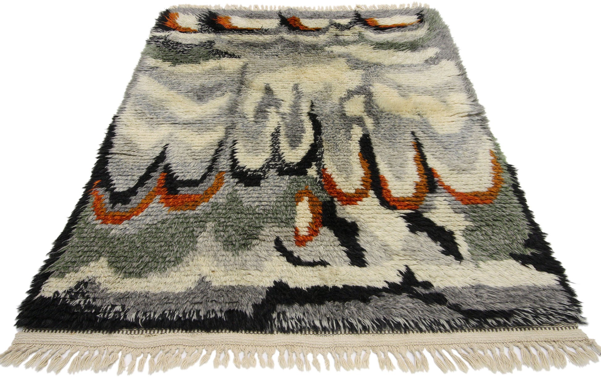 3 x 5 Vintage Swedish Rya Rug 77046