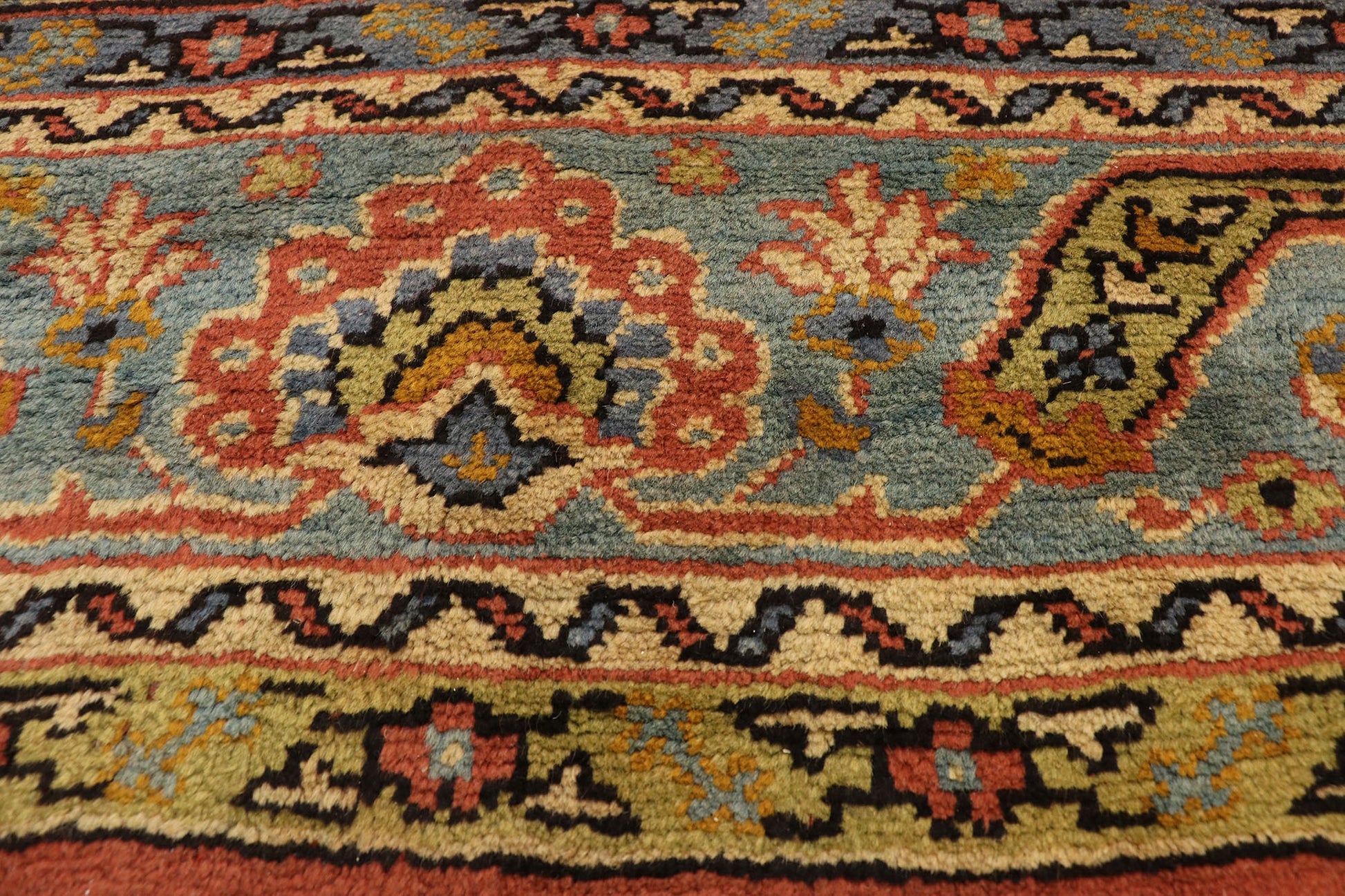 12 x 14 Antique Oushak Rug 77048