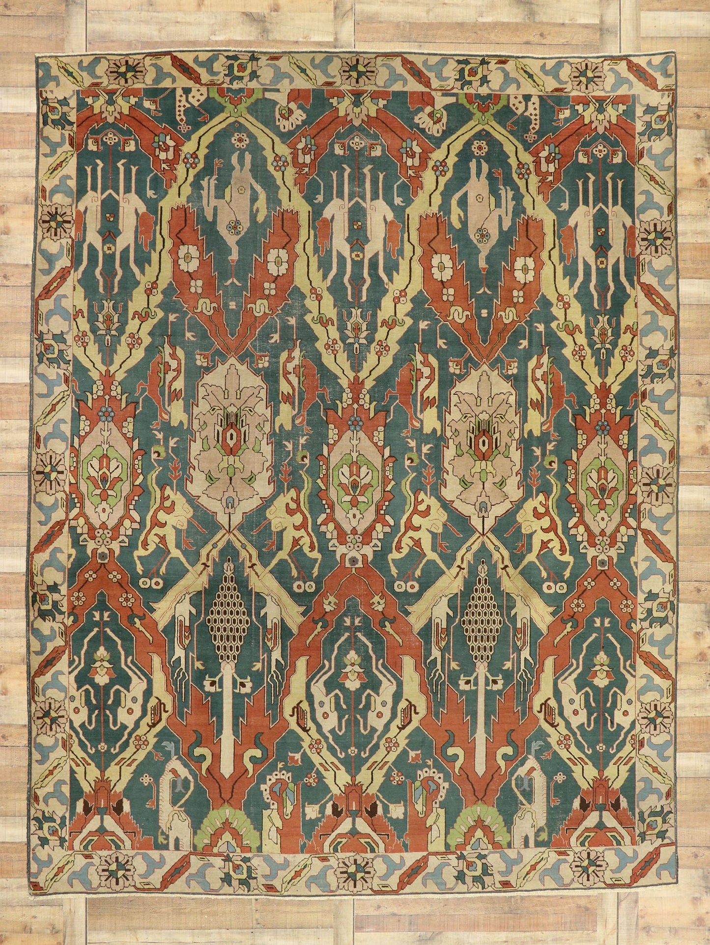 10 x 13 Antique Tabriz Rug 77049