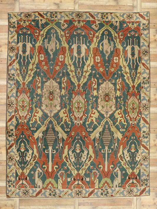 10 x 13 Antique Tabriz Rug 77049